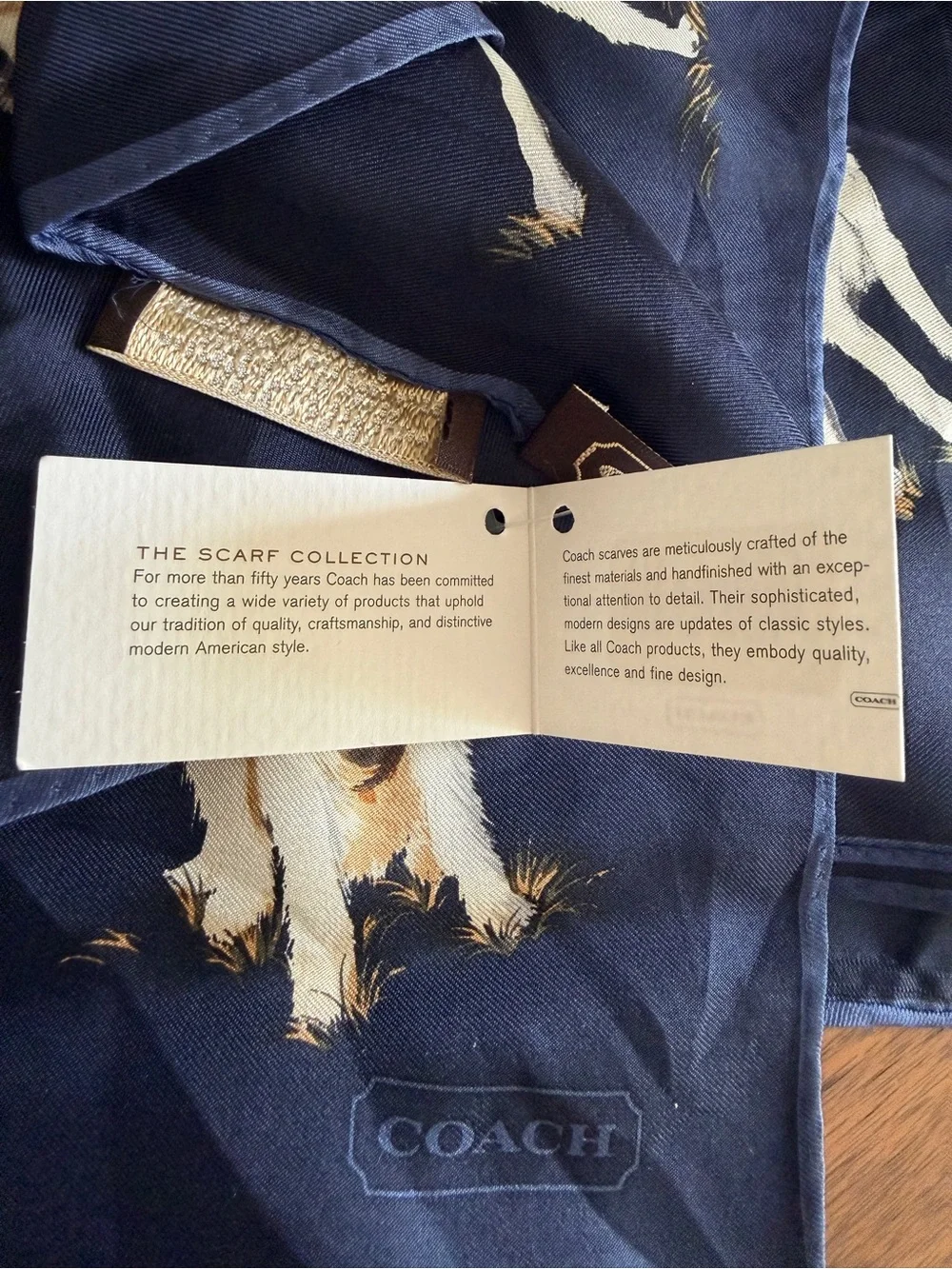 Coach 100% Silk Scarf Jack Russell Terrier Japanese Silk Chic NWT Rare Luxury - Picture 3 of 5